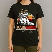 Mamasaurus Trex Dinosaur Mama Gifts For Mom Mothers Day T-Shirt thumb 4