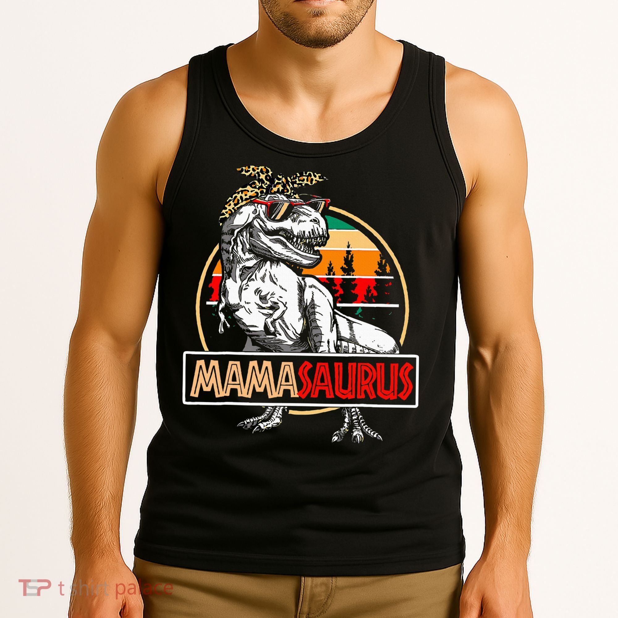 Mamasaurus Trex Dinosaur Mama Gifts For Mom Mothers Day Tank Top