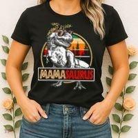Mamasaurus Trex Dinosaur Mama Gifts For Mom Mothers Day Women's T-Shirt thumb 2