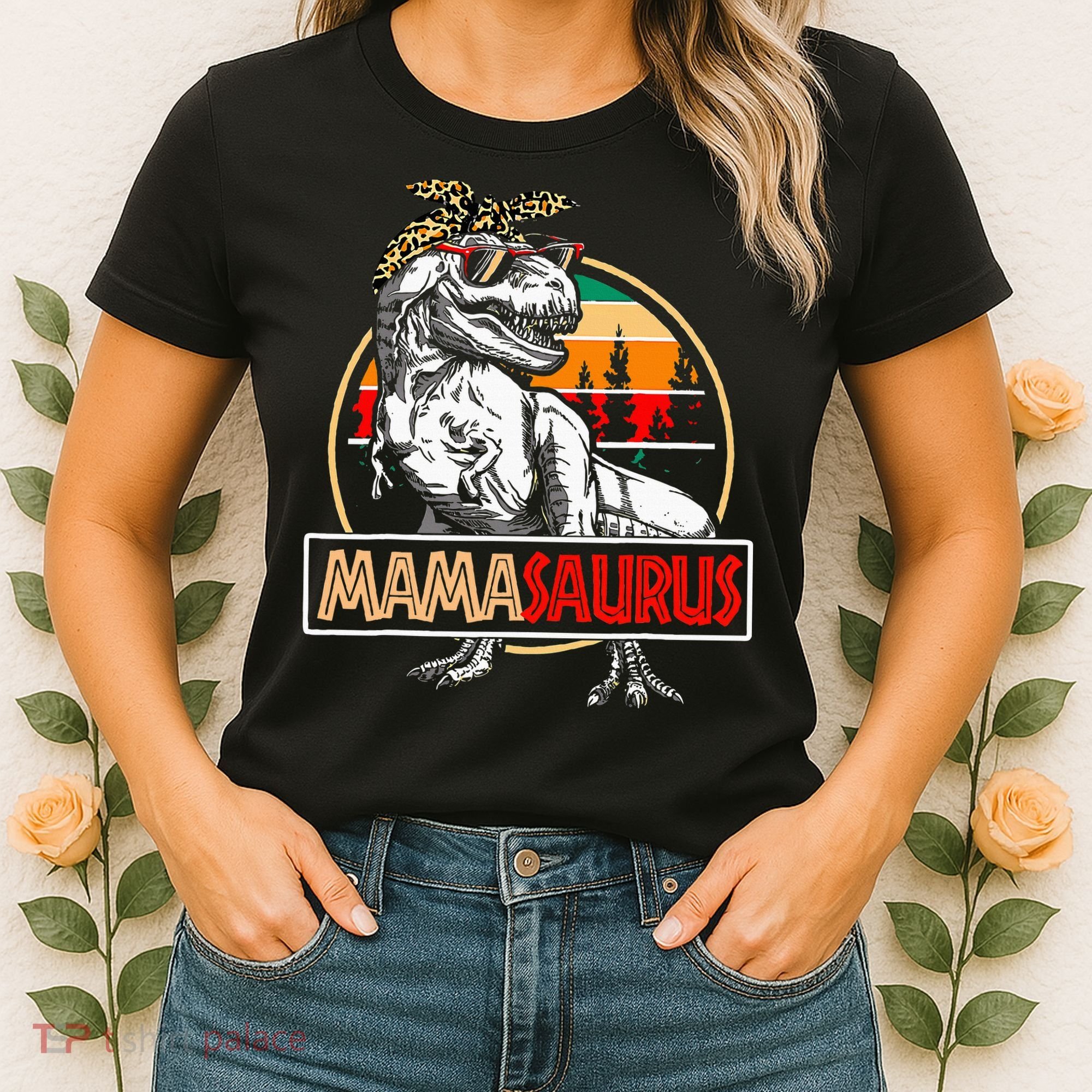 Mamasaurus Trex Dinosaur Mama Gifts For Mom Mothers Day Women's T-Shirt