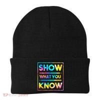 Motivational Testing Day Shirt Teacher Show What You Know Beanie thumb 0