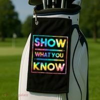 Motivational Testing Day Shirt Teacher Show What You Know Golf Towel thumb 2