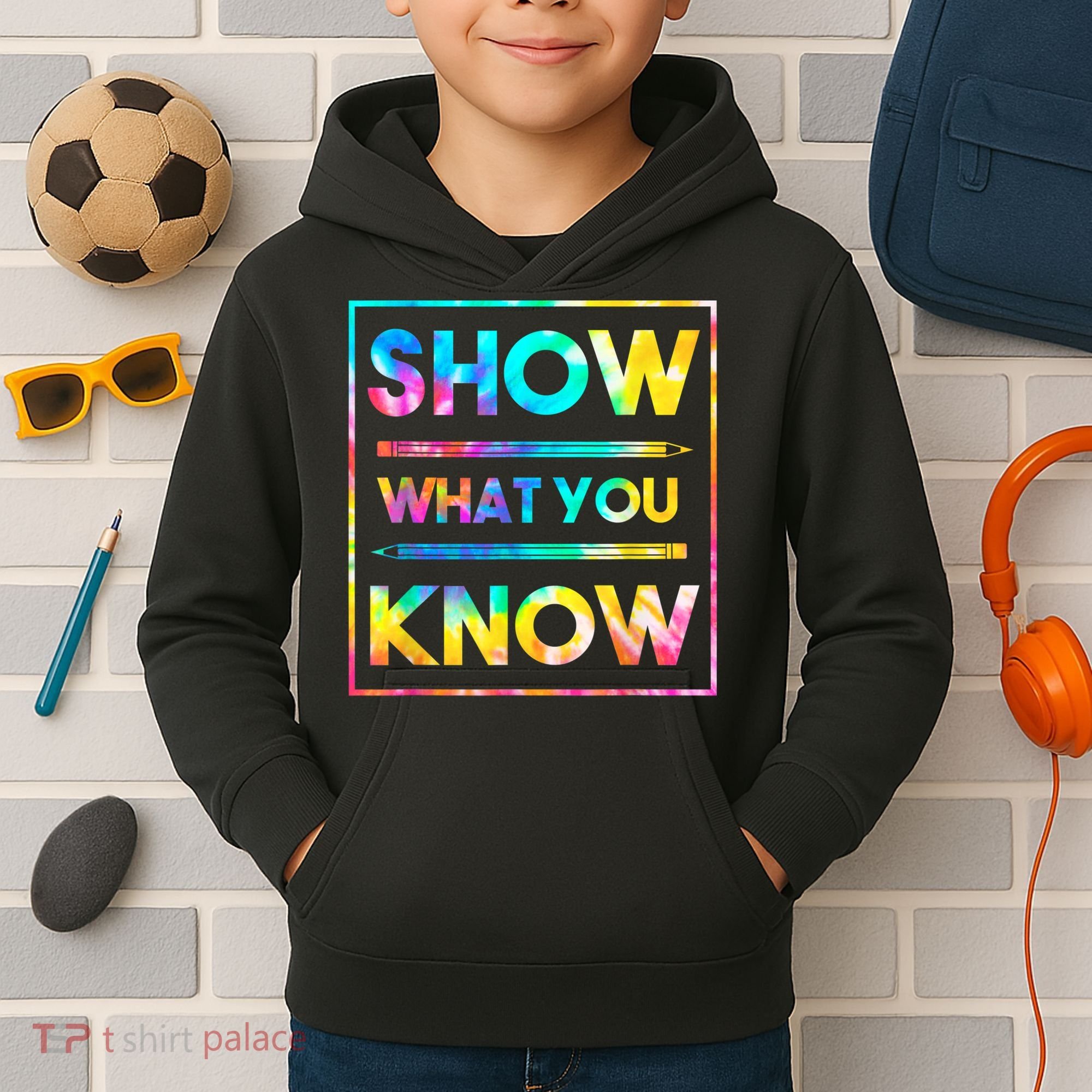 Motivational Testing Day Shirt Teacher Show What You Know Kids Hoodie