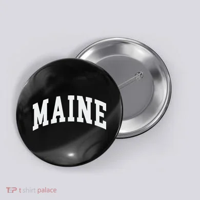 Maine Throwback Design Classic Button