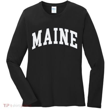 Maine Throwback Design Classic Women's Long Sleeve Shirt