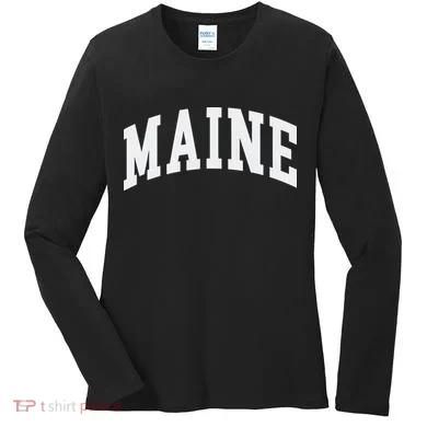 Maine Throwback Design Classic Women's Long Sleeve Shirt