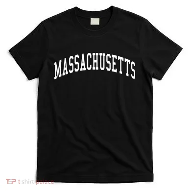 Massachusetts Throwback Design Print Classic T-Shirt