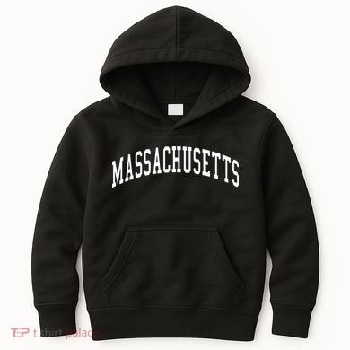 Massachusetts Throwback Design Print Classic Kids Hoodie