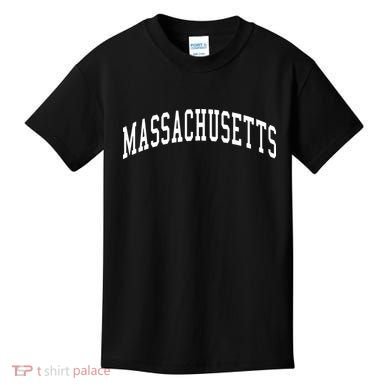 Massachusetts Throwback Design Print Classic Kids T-Shirt