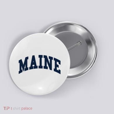 Maine Throwback Design Classic Button