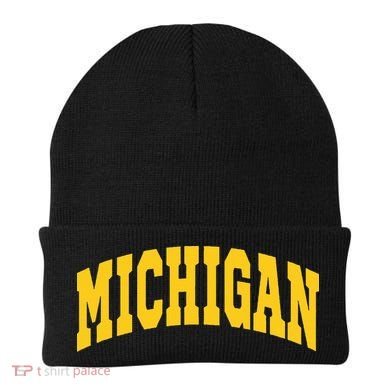Michigan Throwback Design Classic Beanie