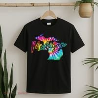 Michigan Tie Dye State Map Pride Hippie Vintage Retro T-Shirt thumb 2