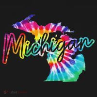 Michigan Tie Dye State Map Pride Hippie Vintage Retro T-Shirt thumb 7