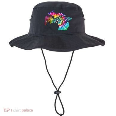 Michigan Tie Dye State Map Pride Hippie Vintage Retro Bucket Hat