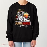 Mamasaurus Trex Dinosaur Mama Gifts For Mom Mothers Day Women's Sweatshirt thumb 0