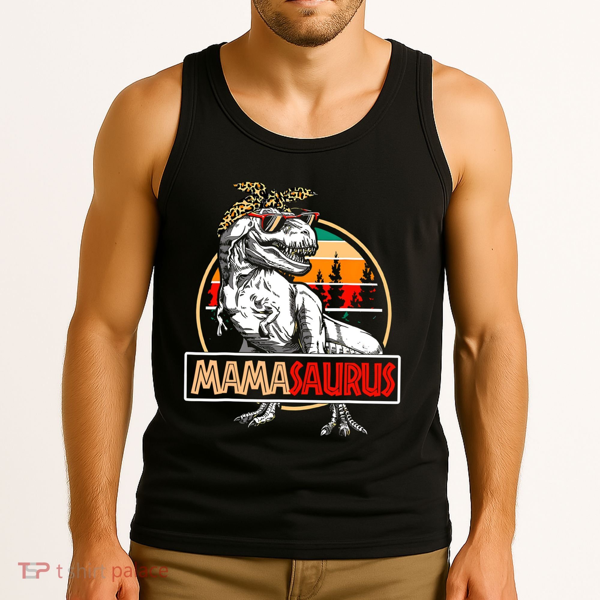 Mamasaurus Trex Dinosaur Mama Gifts For Mom Mothers Day Tank Top