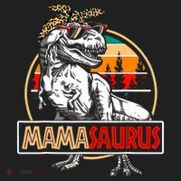 Mamasaurus Trex Dinosaur Mama Gifts For Mom Mothers Day Golf Towel thumb 3