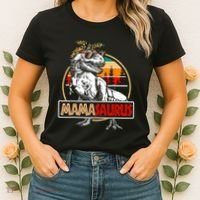 Mamasaurus Trex Dinosaur Mama Gifts For Mom Mothers Day Women's T-Shirt thumb 2