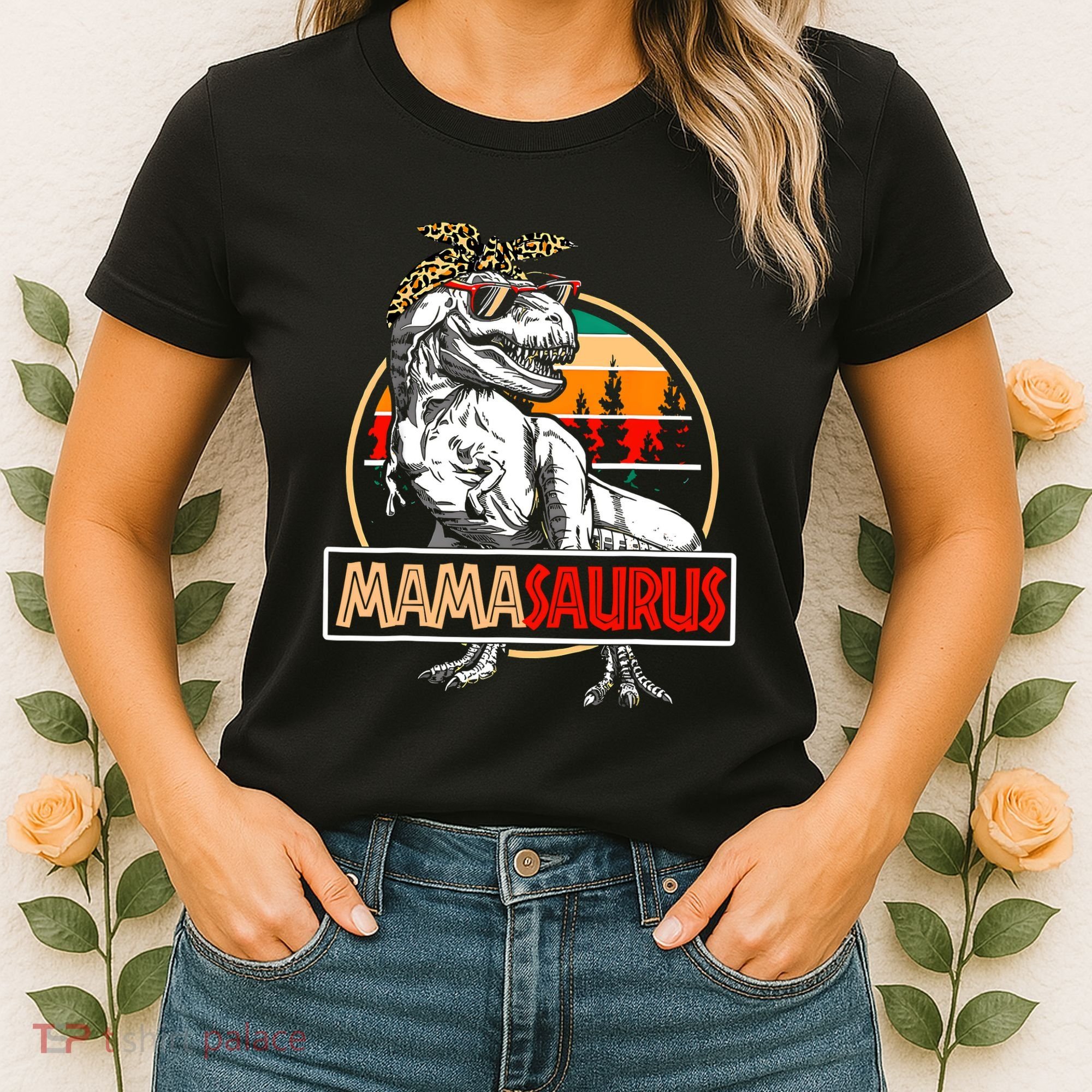 Mamasaurus Trex Dinosaur Mama Gifts For Mom Mothers Day Women's T-Shirt