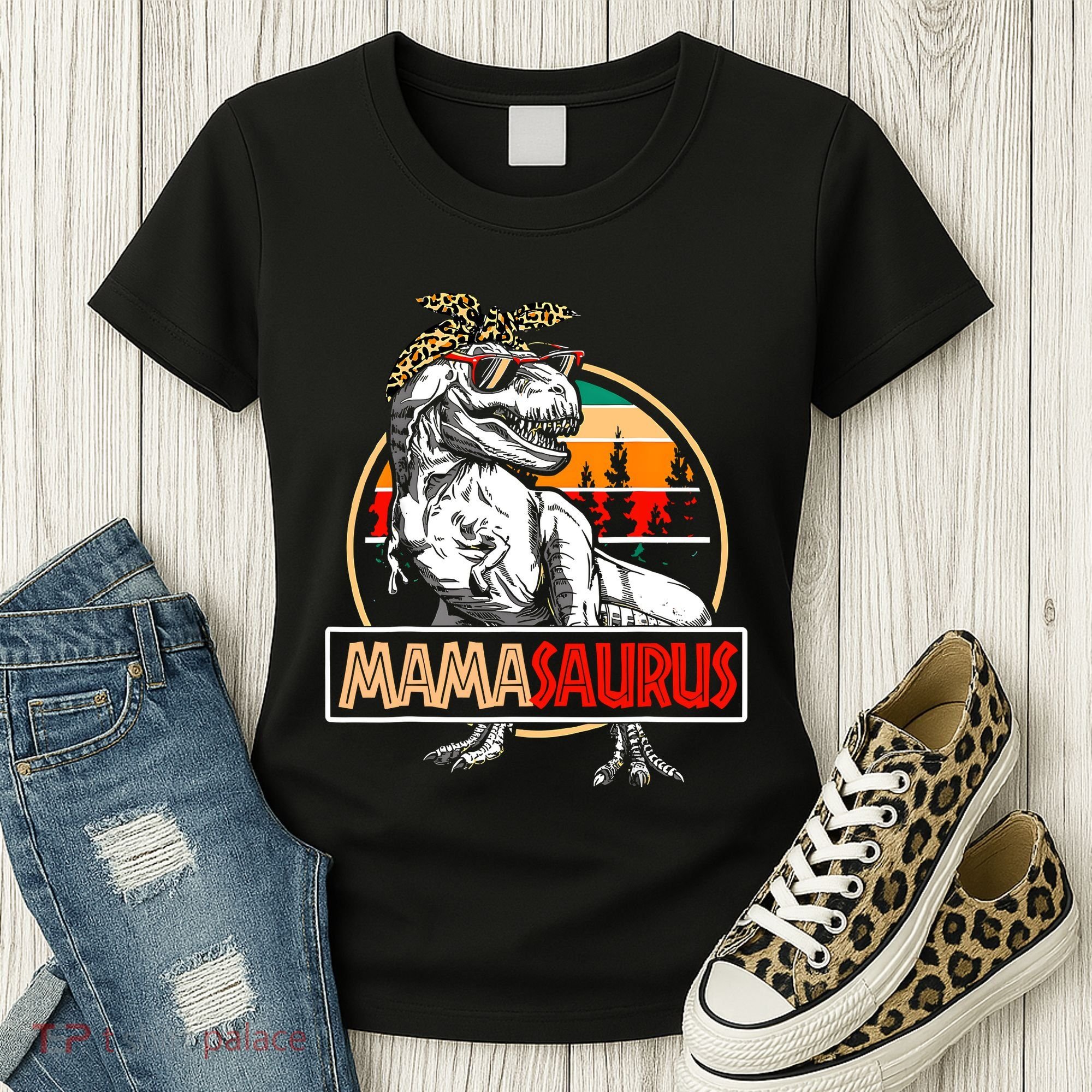 Mamasaurus Trex Dinosaur Mama Gifts For Mom Mothers Day Women's T-Shirt