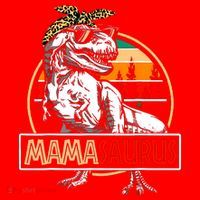 Mamasaurus Trex Dinosaur Mama Gifts For Mom Mothers Day Santa Hat thumb 1