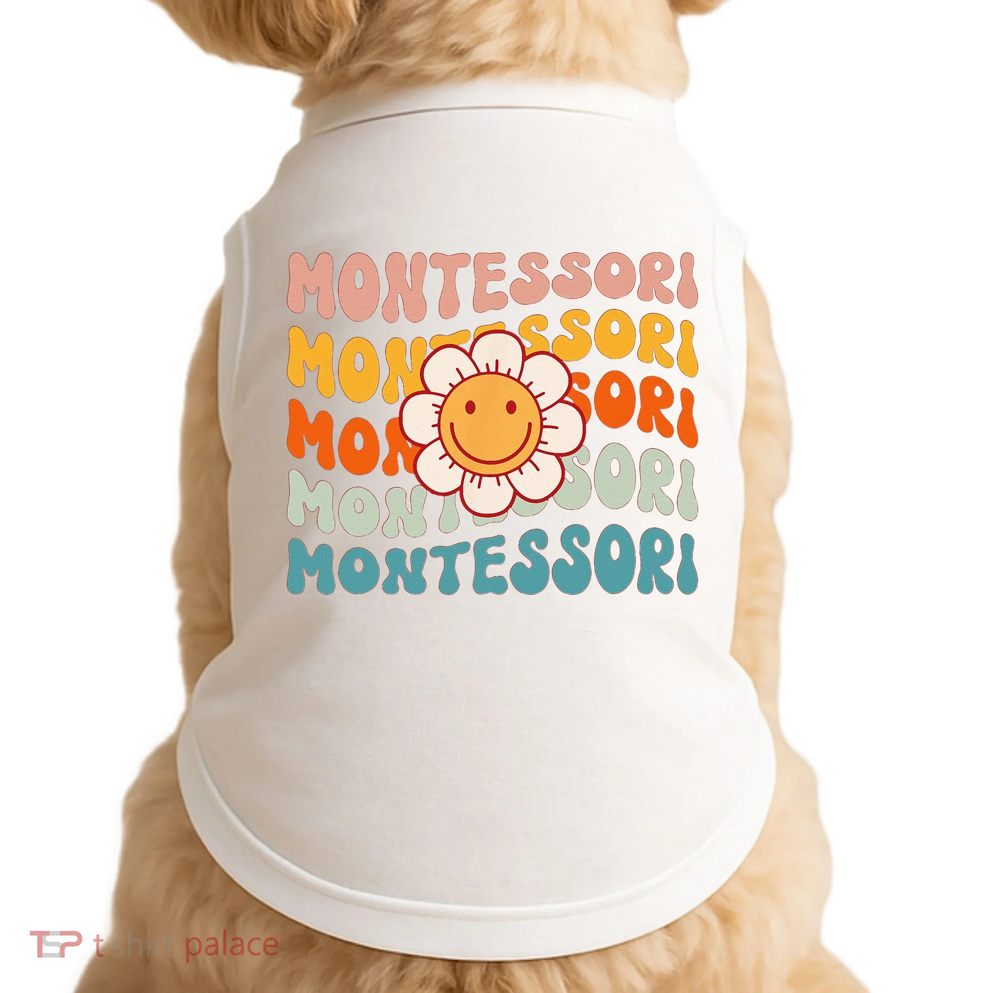 Montessori Teacher Daisy Colorful Doggie Tank