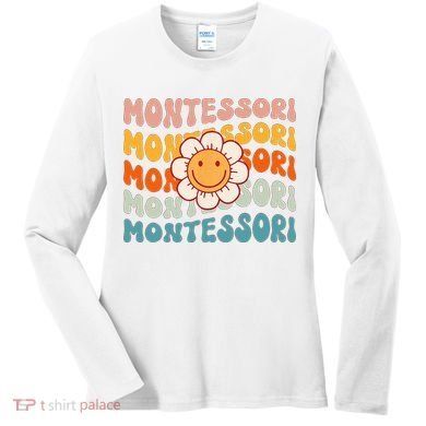 Montessori Teacher Daisy Colorful Women's Long Sleeve Shirt