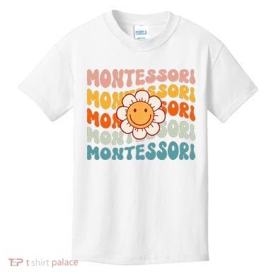 Montessori Teacher Daisy Colorful Kids T-Shirt