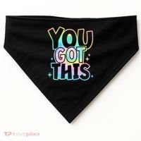 Motivational Testing Day Teacher You Got This Rock The Test (1) USA-Made Doggie Bandana thumb 0