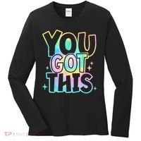 Motivational Testing Day Teacher You Got This Rock The Test (1) Women's Long Sleeve Shirt thumb 0