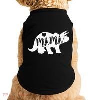 Mama Triceratops Dinosaur Funny Gift For Mother Day Doggie Tank thumb 0