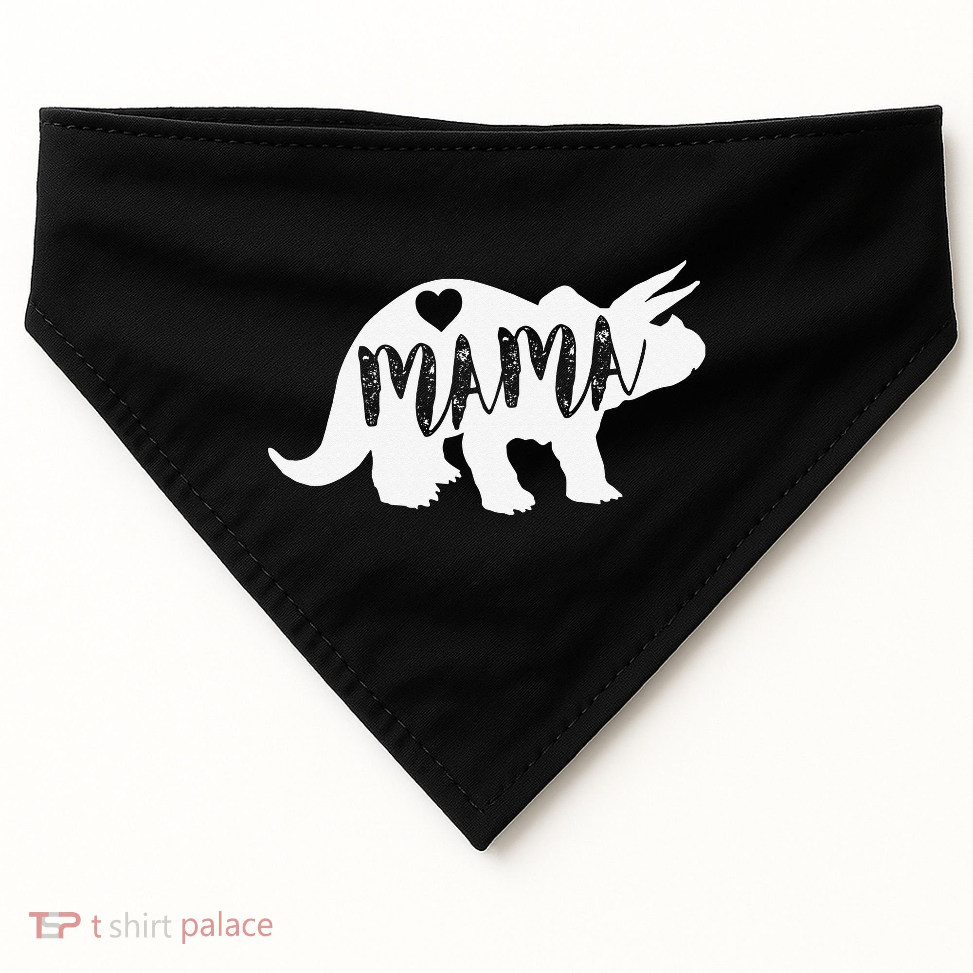 Mama Triceratops Dinosaur Funny Gift For Mother Day USA-Made Doggie Bandana
