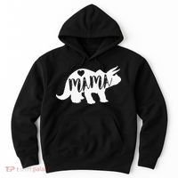 Mama Triceratops Dinosaur Funny Gift For Mother Day Hoodie thumb 0