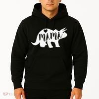 Mama Triceratops Dinosaur Funny Gift For Mother Day Hoodie thumb 2