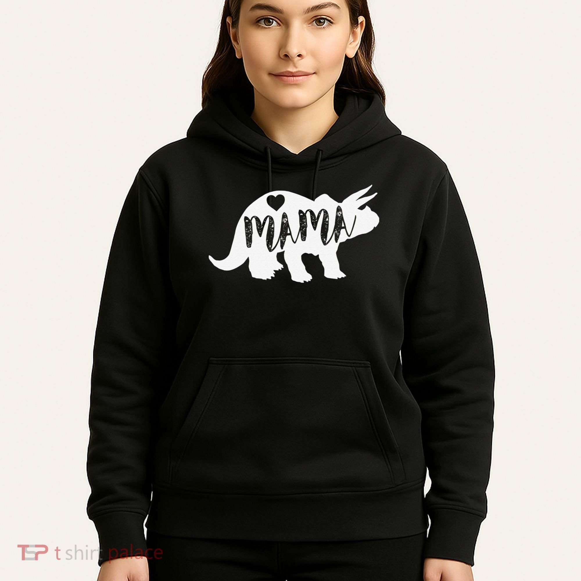 Mama Triceratops Dinosaur Funny Gift For Mother Day Hoodie