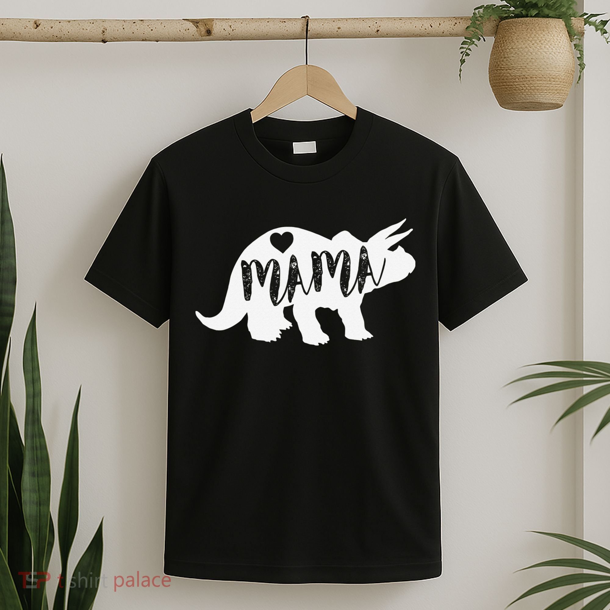 Mama Triceratops Dinosaur Funny Gift For Mother Day T-Shirt