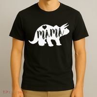 Mama Triceratops Dinosaur Funny Gift For Mother Day T-Shirt thumb 3