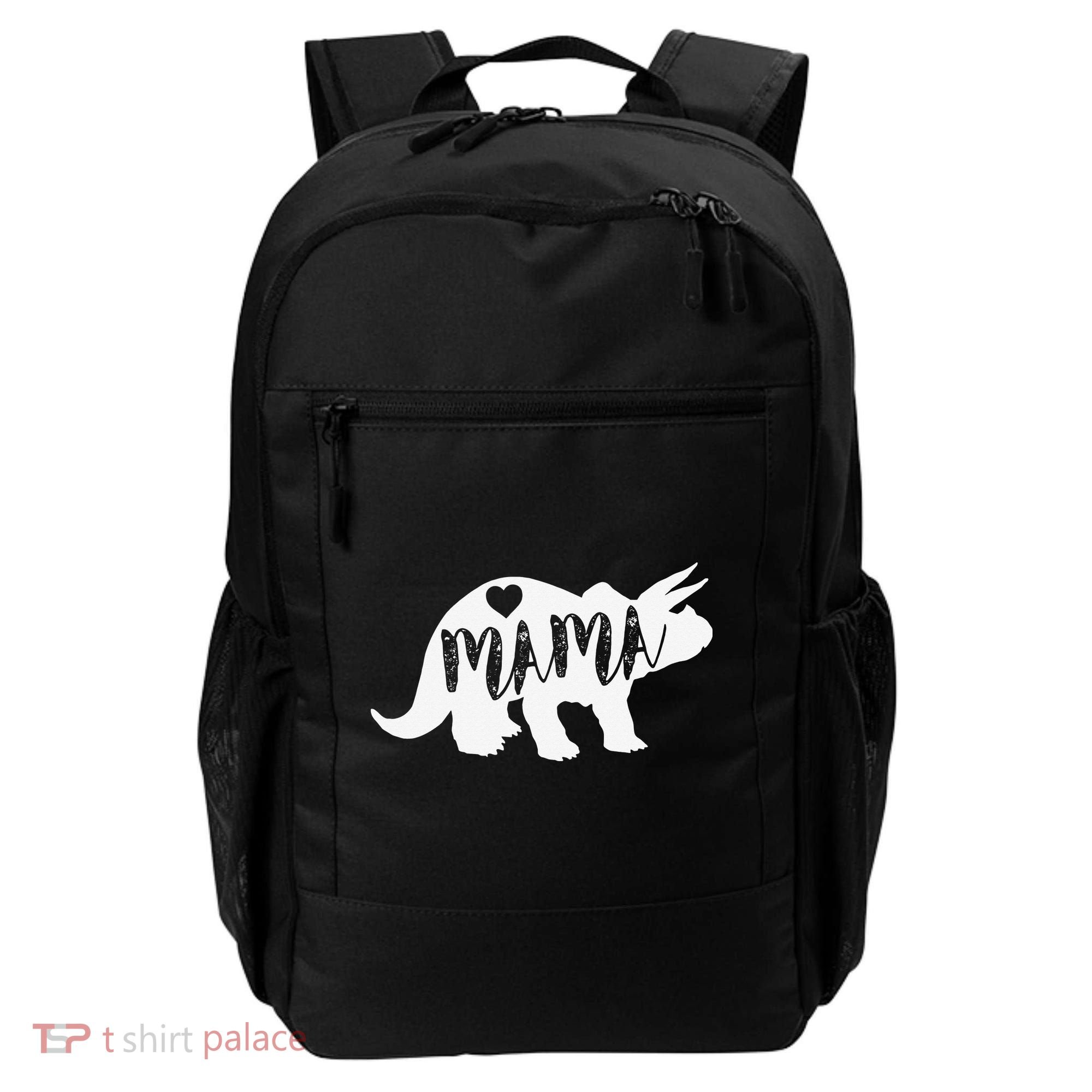 Mama Triceratops Dinosaur Funny Gift For Mother Day Backpack