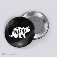 Mama Triceratops Dinosaur Funny Gift For Mother Day Button thumb 0