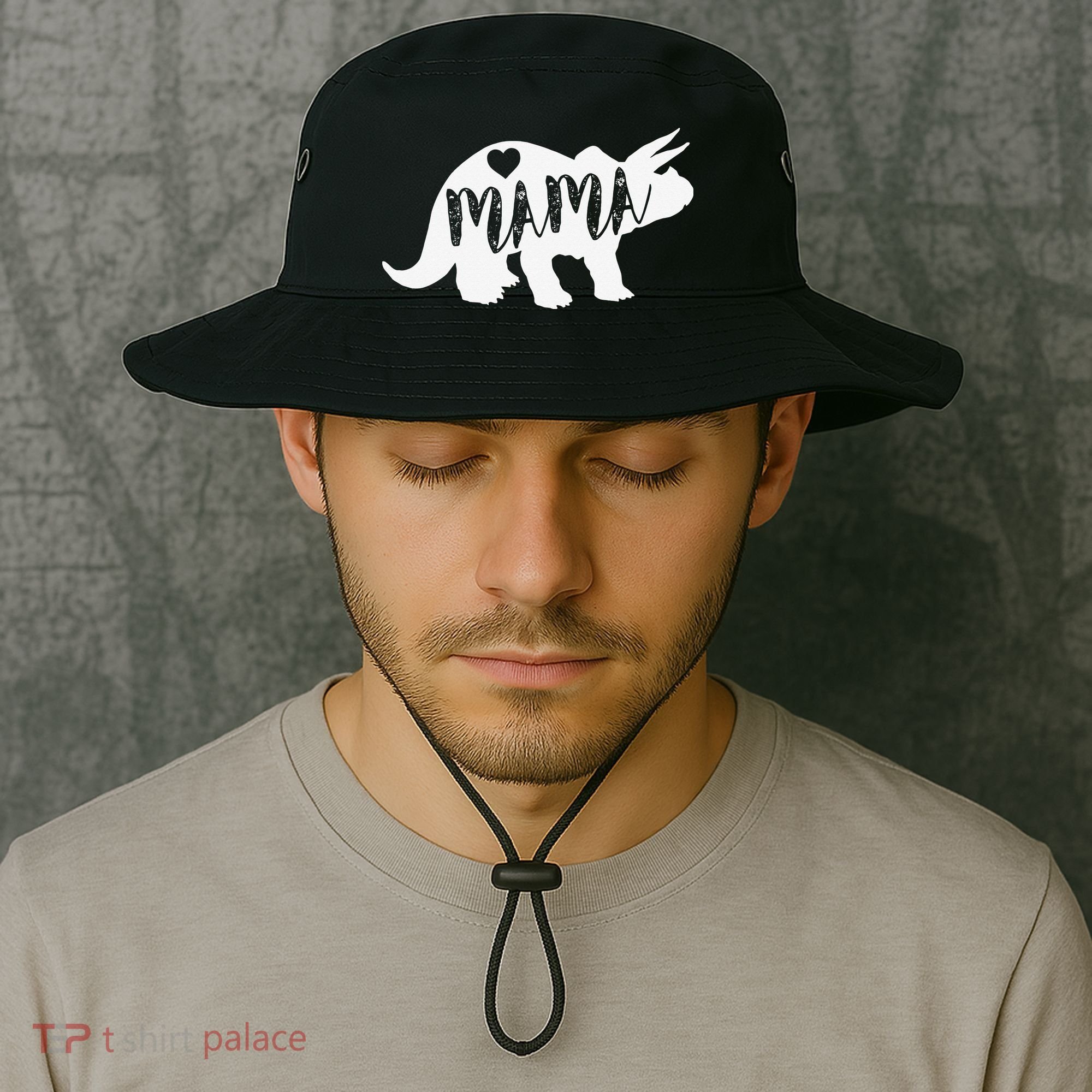 Mama Triceratops Dinosaur Funny Gift For Mother Day Bucket Hat