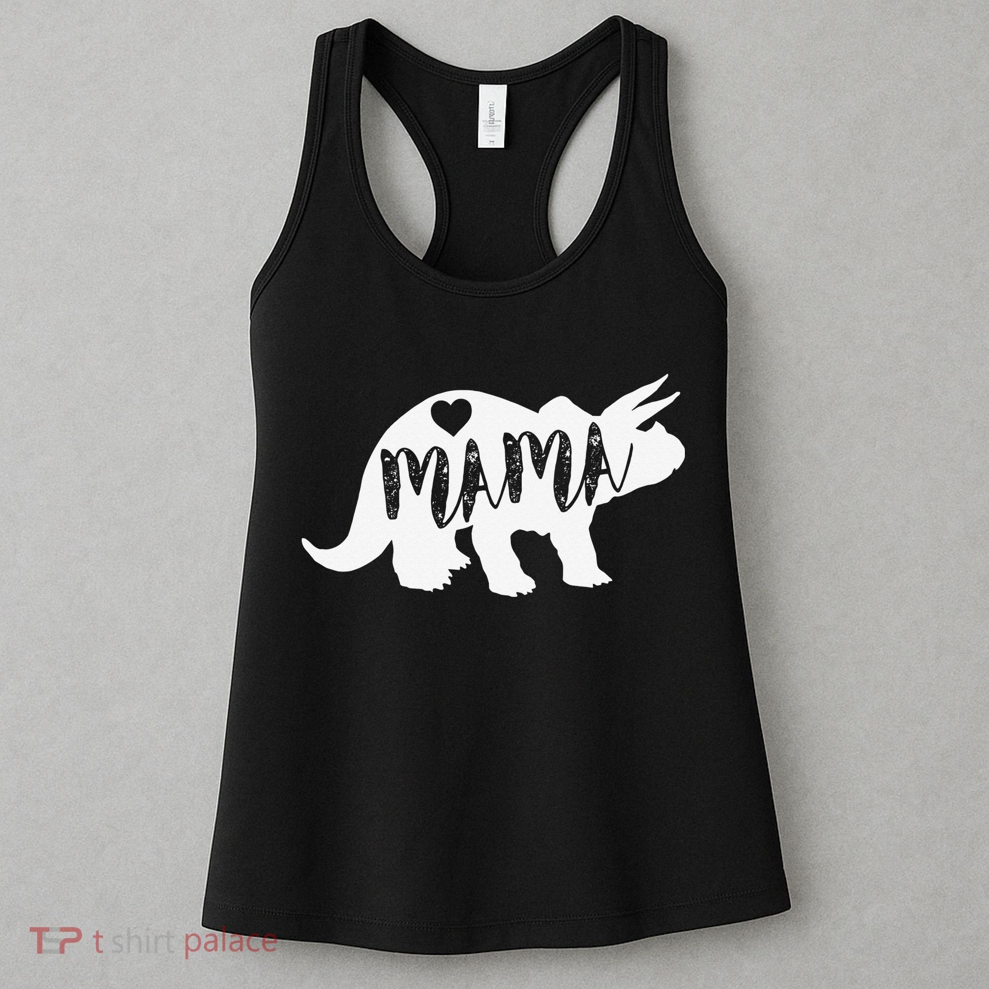 Mama Triceratops Dinosaur Funny Gift For Mother Day Women's Tank Top