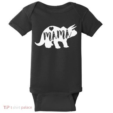Mama Triceratops Dinosaur Funny Gift For Mother Day Baby Bodysuit