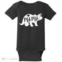 Mama Triceratops Dinosaur Funny Gift For Mother Day Baby Bodysuit thumb 0