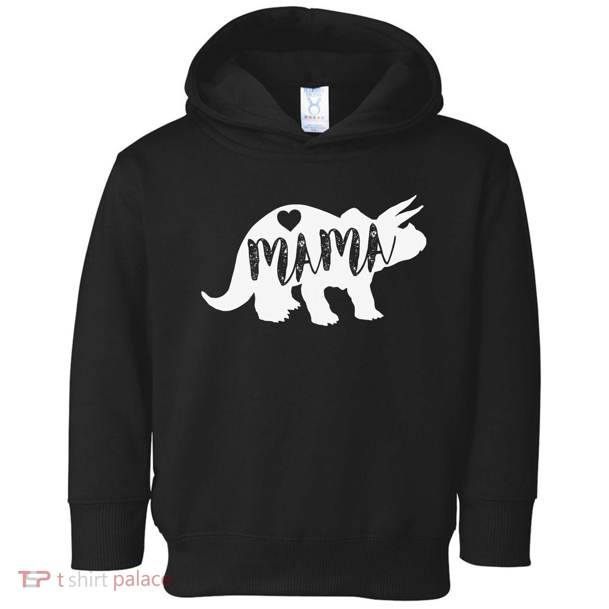 Mama Triceratops Dinosaur Funny Gift For Mother Day Toddler Hoodie