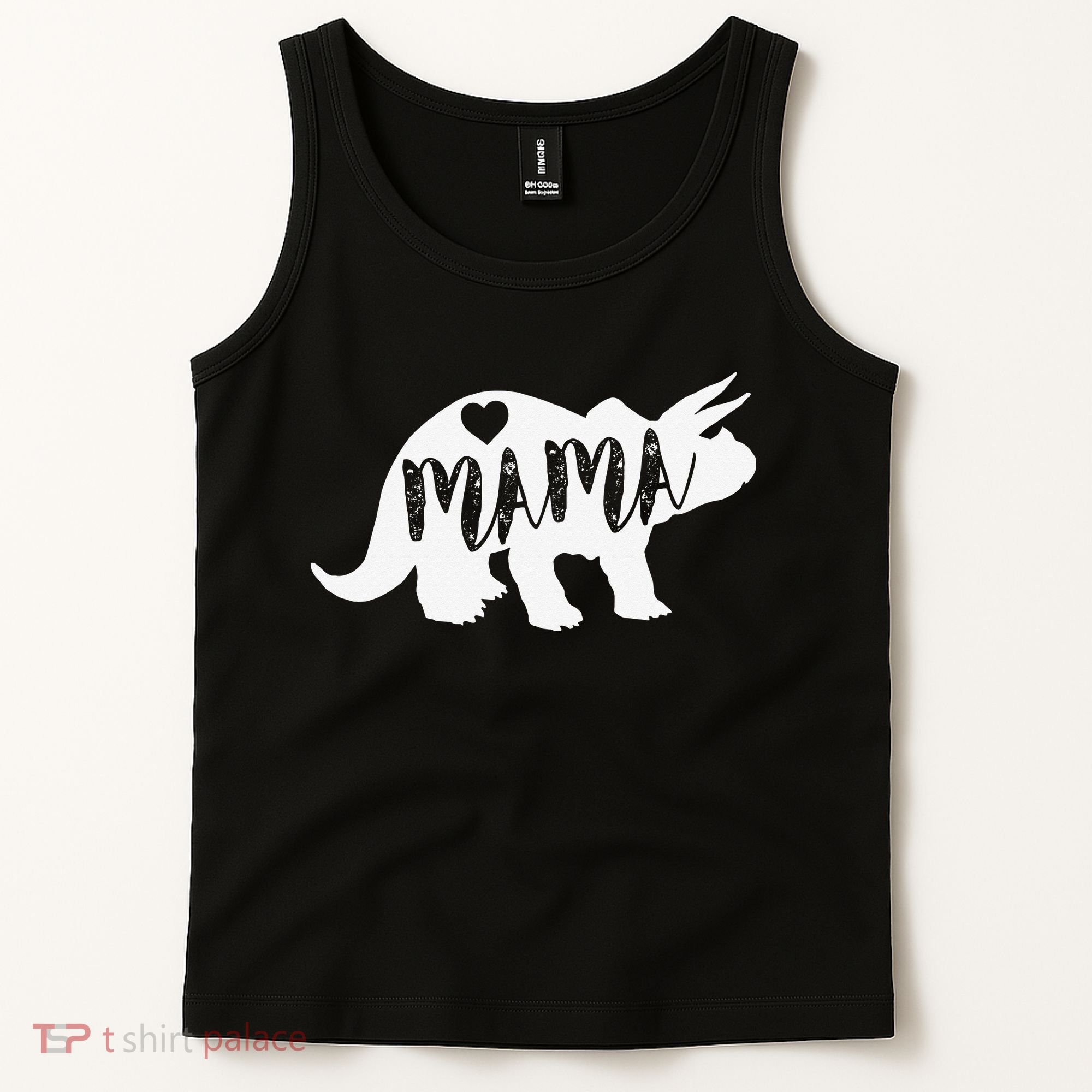 Mama Triceratops Dinosaur Funny Gift For Mother Day Tank Top