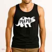 Mama Triceratops Dinosaur Funny Gift For Mother Day Tank Top thumb 3