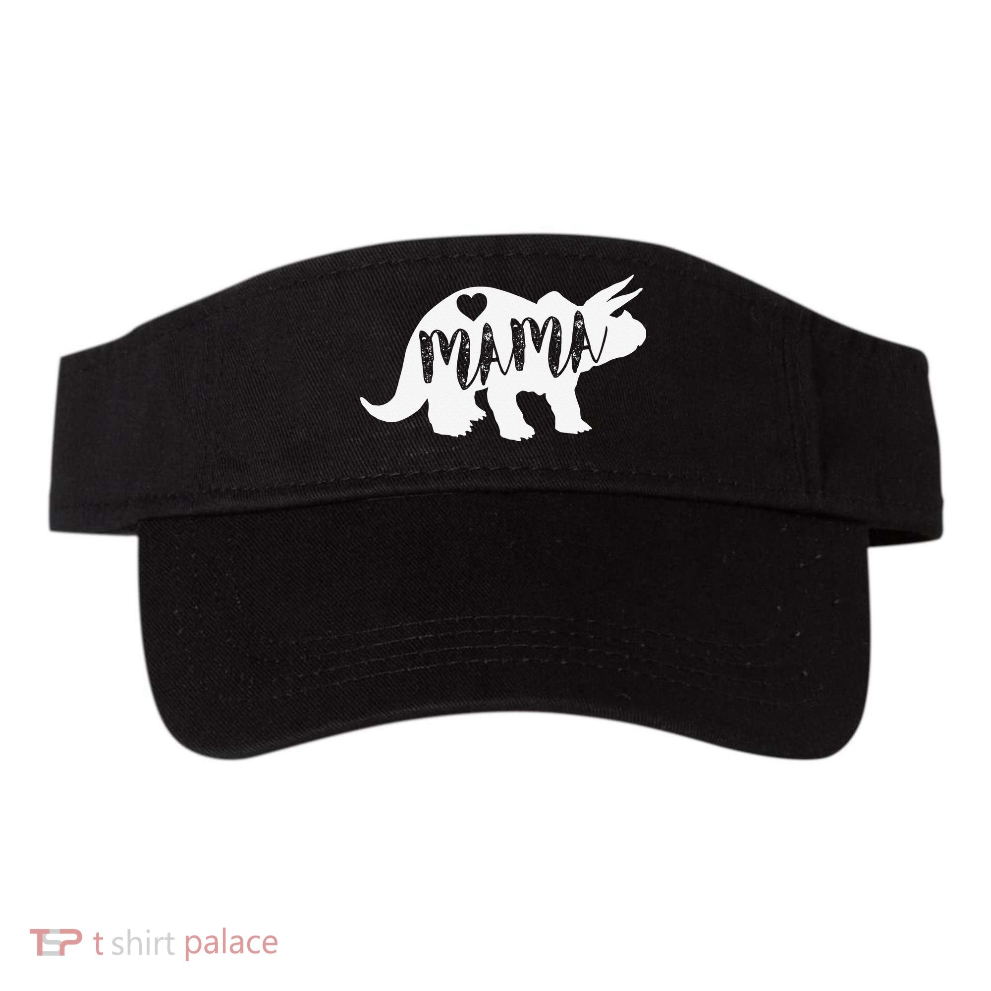 Mama Triceratops Dinosaur Funny Gift For Mother Day Visor