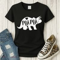 Mama Triceratops Dinosaur Funny Gift For Mother Day Women's T-Shirt thumb 3