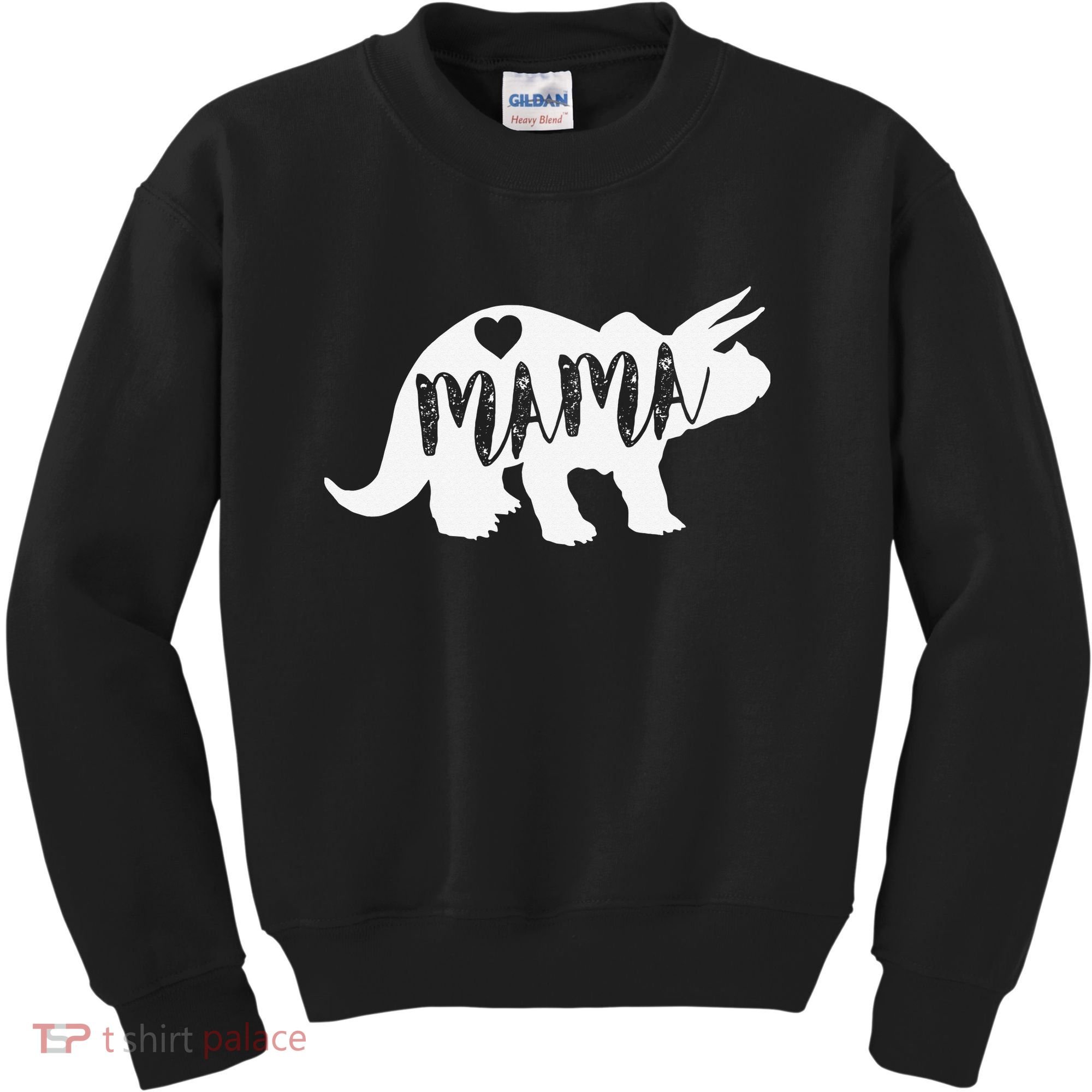 Mama Triceratops Dinosaur Funny Gift For Mother Day Kids Sweatshirt