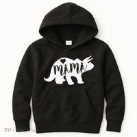 Mama Triceratops Dinosaur Funny Gift For Mother Day Kids Hoodie thumb 0